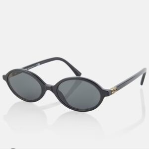 Miu Miu Black Round Sunglasses